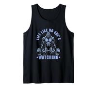 Lift Like No One's Watching Gym Muscle Exercise 6 Pack Pecs Tank Top