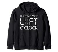 Lift O Clock Gym Workout Design Zip Hoodie