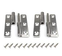 Lift Off Door Hinges, Heavy Duty Window Detachable Hinge 304 Stainless Steel for Internal External Doors (RightHanded, 4inch-2pcs)