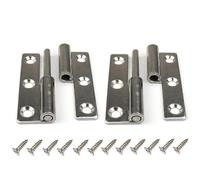 Lift Off Door Hinges, Heavy Duty Window Detachable Hinge 304 Stainless Steel for Internal External Doors (Left Handed, 4inch-2pcs)
