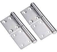 Lift Off Door Hinges, Tiberham Stainless Steel 360 Degree Rotation Door Flag Hinge, Two Leaves Detachable Slip Joint Butt Hinge for Window Cupboard Cabinet Door (Pack of 2)