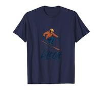 Lift Off | Ski Jump Winter Sports Graphic with Brush Script T-Shirt