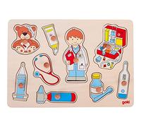 GOKI 57748 Lift-Out Puzzle, at The Doctor's, Multicoloured