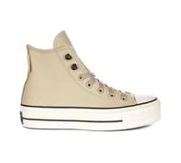 Lift Platform Cream Leather Trainers - female - Converse - Sneakers - Beige - 4 1/2 UK - Shoes 4 1/2 UK