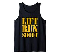 Lift Run Shoot military Police operator fitness gym day Tank Top
