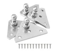 Lift Shock Strut Arm Gas Spring Universal Gas Spring Struts Lift Support Shock Prop Steel Socket 2/4 Pack 10MM Ball Stud Mounting Bracket(SILVER 4PCS)