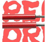 Lift Support Front Bonnet Hood Modify Gas Struts Carbon Fiber Spring Damper For Mitsubishi For Lancer EVO1-3 For Evolution I II III CD9A CE9A 92-96 Front Bonnet Gas Struts(RED CARBON FIBER)