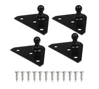Lift Support System 10MM Ball Stud Mounting Bracket For Universal Gas Spring Struts Lift Support Shock Prop Steel Socket 2 Pack 4 Pack Gas Struts(BLACK 4PCS)