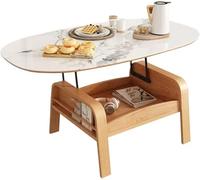 Lift Top Coffee Table, Small Living Room Table with Storage, Pop Up Center Table for Small Spaces, Ideal for Reception Room, Bedroom, Office