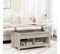 Homcom Lift Top Coffee Table With Hidden Storage Compartment Open Shelf In Brown Brown