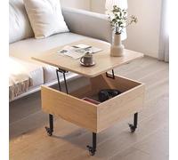 Lift Top Coffee Table with Hidden Compartments & Pulleys Modern Accent Table for Living Rooms & Apartments Stylish Beige Design SpaceSaving Furniture