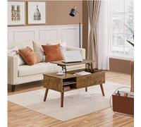 Lift Top Coffee Table With Storage, Rustic Living Room Table With Storage Shelf