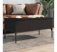Lift-top Coffee Table With Storage, Wooden 2-compartment Living Room Furniture