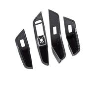 lift trim switch panel cover For A4 B9 A5 S4 2017-2022 Carbon Fiber Car Window Glass Lift Trunk Button Frame Cover Trim
