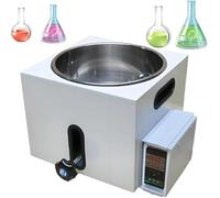 Lift Type Lab Water Bath, Constant Temperature Oil & Water Bath, LED Digital Heating Devices, Stainless Steel Liner, PID Intelligent Temperature Control, for Scientific Experiment,N(Size:1.2KW)