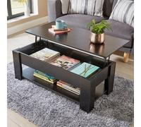 Lift Up Coffee Table With Storage Shelf Living Room Home Orlando Home Source Black One Size