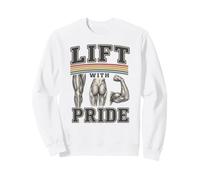 Lift With Pride Weightlifting Bodybuilding Fitness LGBTQ+ Sweatshirt