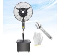 Liftable Mist Fan Outdoor 26" 30" Misting Pedestal Fan Commercial Patio Misters Oscillating Industrial Fans with Water Tank, 3 Cooling Speeds Standing Misting Fans for Outside(380W/30in)