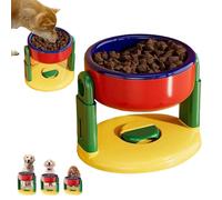 Liftable Suction Cup Pet Bowl, 3 Level Height Adjustable Height Food and Water Dish for Cat Dog, Dog Feeding Bowls, Suitable for All Body Type of Dogs, Cats (Red, 1pcs)