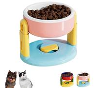 Liftable Suction Cup Pet Bowl, Adjustable Height Food and Water Dish for Cat Dog, Elevated Dog Bowl Feeder for Healthy Posture & Digestion, For Small, Medium, Large Dogs (Pink)