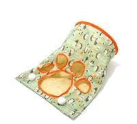 LIFTATAPA Cat Tunnel Bag for Indoor Cats, Foldable Pet Tunnel Crinkle Sack Bag with a Little Mouse & 3 Toy Ball, Portable Crinkle Paper Interactive Hide and Seek Cat Toys(Green)