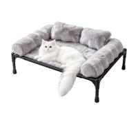 Lifted Dog Bed Breathable Pet Bed Sofa Couch with Metal Frame | Elevated Pet Bed for Winter Cold Weather Outdoor Indoor Patio Porch Backyard Home Resting Napping Sleeping Relaxation A