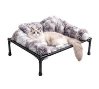 Lifted Dog Bed Breathable Pet Bed Sofa Couch with Metal Frame | Raised Dog Bed Outdoor for Winter Cold Weather Outdoor Indoor Patio Porch Backyard Home Resting Napping Sleeping Relaxation C