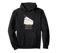 Lifted Spirits | Whimsical Ski Lift Mountain Scene Skiing Pullover Hoodie