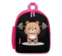 Lifting Bear Cute Mini Backpack for Women Men Lightweight Shopping Travel Daypack 12.6 In Small Bag