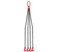 Lifting Chain 5000 kg 4 x 1.5 m Black / red - Chain Slings by Steinberg Systems Black