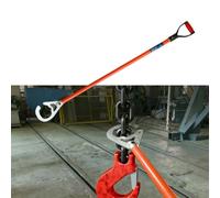 Lifting Chain Slings Grabber, Lifting Cargo Grabber, Cargo Towing Rod Safety Grab Pole for Push-Pull Control of Hoisted Loads, Traction Control Hook, Iron and Fiberglass Material(B 128cm)
