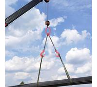 Lifting Chains to Move Heavy Equipment with Standard Marking, 2 Way Chain Sling for 1-30T Load-Bearing, G80 Mn-Steel Lifting Chains(21 T)