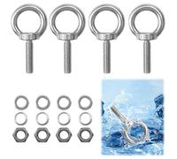 Lifting Eye Bolt, 4 Pcs 304 Stainless Steel Eye Bolts with Nut Washer
