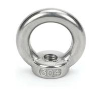 lifting eye bolt nut Lifting Eye Nut Bolt 5pcs 304 A2 Stainless Steel Nuts M3- M24 Marine For Cable Rope Screw durable(M3)