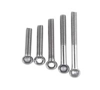 Lifting Eye Bolt,Threaded, Bolts 5pcs M5 M6 M8 Stainless Steel Stud Articulated Anchor(M8 5pcs,60mm)