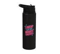 Lifting Funny Gym Quotes I Swear I Left My Weights Somewhere Stainless Steel Insulated Water Bottle