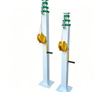 Lifting Mast 3/4/5/6/7/8/9 Meters,Hand Cranked Lifting Pole, Manual Telescopic Mechanical Winch(6M)