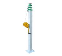 Lifting Mast 3/4/5 Meters,Hand Cranked Lifting Pole, Manual Telescopic Mechanical Winch Hand Crank Telescopic Mast(3M)