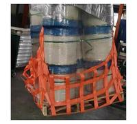 Lifting Net Straps for Hoist, Small Cargo Net with Slings, 10cm/15cm Square Hole, for Construction Rigging Moving Towing, 2.5x2.5m Load 1ton(15cm mesh)