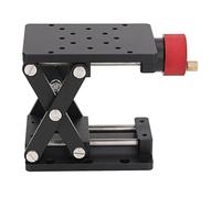 Lifting Platform High Precise Aluminum Alloy Manual Laboratory Scissor Type Lifting Stand Durable Resistant for Physics Chemistry Biology Experiments Adjustable Height Support