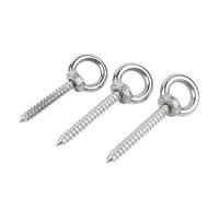 lifting ring eye bolts, Silver Metric M4-M16 304SS Lifting Eye Bolt Wood Screw Self-Tapping Ring Hook(M4x40mm)