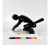 Lifting Safety Demonstration Model with Articulated Spine, Adjustable Posture Training Figure for Physical Therapists and Fitness Trainers(Black)