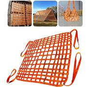 Lifting Sling,Heavy Duty Cargo Net, Suspension, Bags, Heavy Sling(4 X 4M/Mesh 15cm/Load 2.5t)