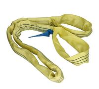 Lifting Sling Strap, Soft Hoist Webbing 3T PES Material, Heavy Duty Lifting Sling for Construction Transportation, Durable Yellow Webbing with 75mm Width, Safety Factor 6:1 for Shi (6m)