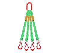 Lifting Slings Straps with Alloy Steel Hooks 11023lbs/5000kg Load Capacity 4 Legs Polyester Heavy Duty Lifting Chain Rigging Straps for Hoist Towing and Handling of Cargo(1.5m)