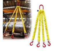 Lifting Slings Straps with Hooks, Heavy-Duty Eye Sling, 22,046 lbs Capacity, Durable Polyester Construction, Ideal for Hoists and Towing Operations