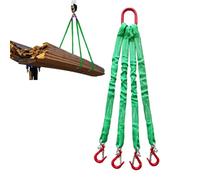 Lifting Slings Straps with Hooks Web Slings, 13220lbs/6 Tons Light Weight and Flexible Capacity Steel Sling, Heavy Duty 4 Leg Rigging Strap for Engines, Cranes, Hoists, Truck(3m)