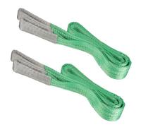 Lifting Straps 2M/6.5FT, 2 Pack Heavy Duty Lifting Sling Strap, Polyester Webbing, Max Strength 4409lbs, Flat Loop for Hoisting and Pulling
