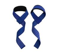 Lifting Straps Pair Navy Blue 4x62cm Silicone Anti-Slip Wrist | Silicone anti-slip surface and padded wrist loops for secure grip and comfort during heavy lifts