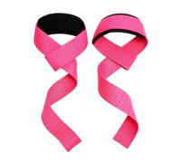 Lifting Straps Pink Silicone Wrist Support 4x62cm Polyester Fitness | Silicone wrist cuff provides enhanced stability and comfort compared to standard fabric straps during intense weightlifting